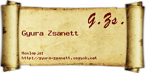 Gyura Zsanett névjegykártya